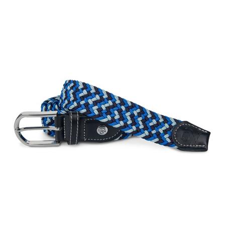 Ladies Braided Stretch Belt NAVY_ROYAL_ISLAND_BLUE