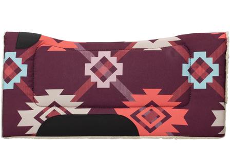 Contoured Printed Saddle Pad PLAID_AZTEC