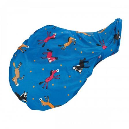 Pony Print Saddle Cover BLUE