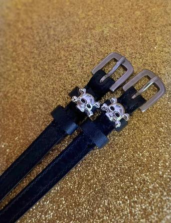 Skull and Crossbones Spur Straps