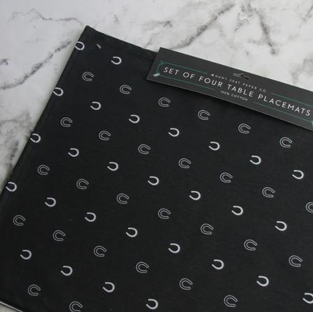 Lucky Placemat - Set of 4, Black