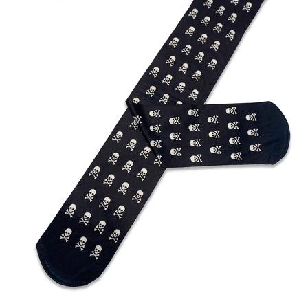 Black Skull Boot Socks
