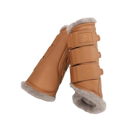 Faux Leather Tendon Boot COGNAC