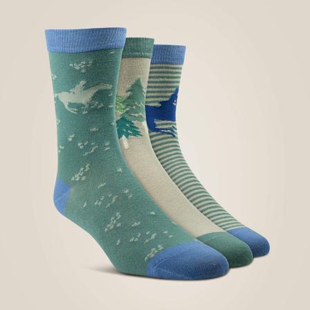 Charm Crew Socks PURITY/ARCTIC_HORSES