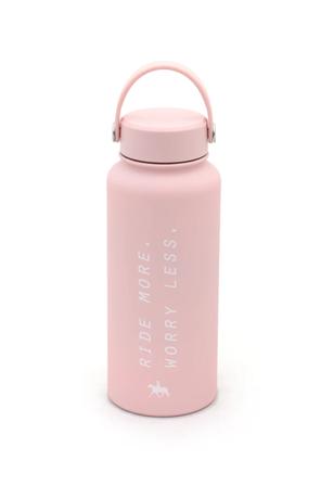 Ride More, Worry Less Water Bottle BLUSH