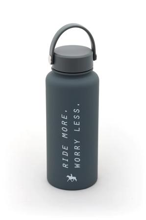 Ride More, Worry Less Water Bottle CHARCOAL