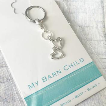 2 Heart Bridle Charm
