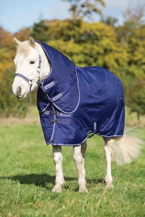 Amigo® Hero 900 Pony Turnout - (200g Medium) ATLANTIC_BLUE/IVORY