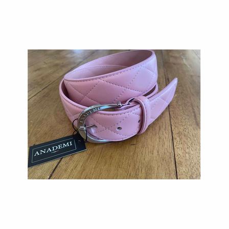 Quilted Leather Belt - Cotton Candy
