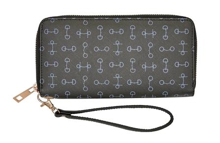 Snaffle Bit Clutch Wallet BLACK
