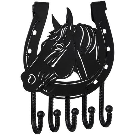 Horse and Horseshoe 5 Hook Key Rack
