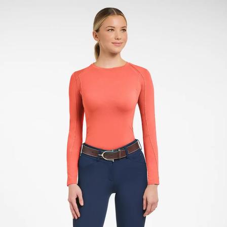 Jordyn Crew Neck Shirt SUNSET_CORAL