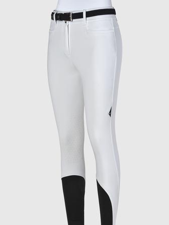Ernaek High Waist Knee Patch Breech WHITE