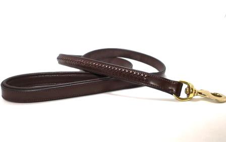 Braided Leather Leash BROWN