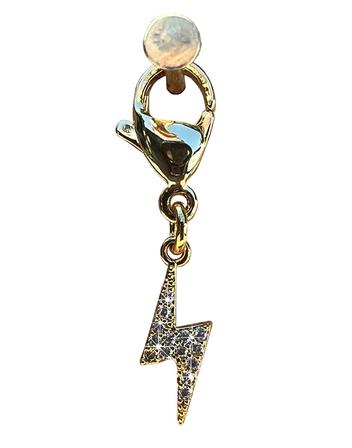 Sparkly Lightning Bolt Braid Charm