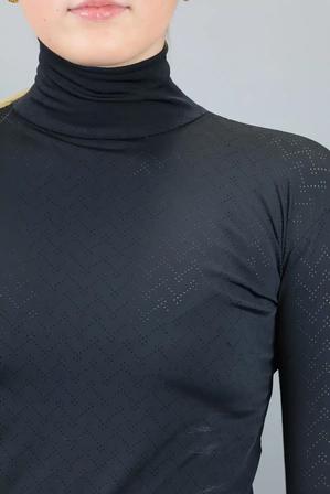 Alexa Turtleneck UV Shirt with Thumbholes BLACK_VECTOR