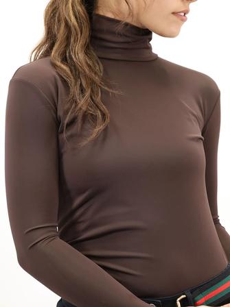 Alexa Turtleneck UV Shirt with Thumbholes ESPRESSO