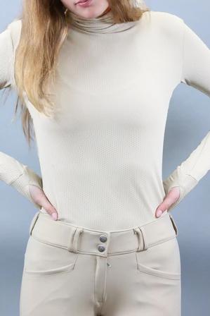 Alexa Turtleneck UV Shirt with Thumbholes SAND_AIR