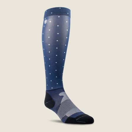 AriatTek Slim Printed Boot Sock NAVY_DOT