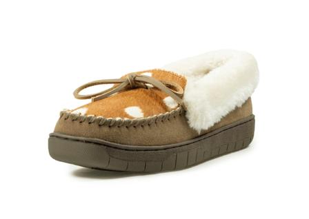 Women's Ivy Moccasin Slipper BROWN_PONY