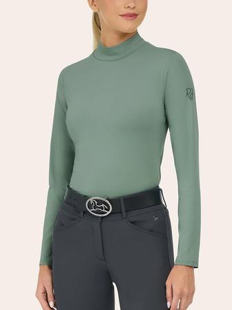 Jemma Mock Neck Shirt ICEBERG_GREEN