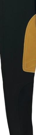 Girls TechLight Front Zip Breech BLACK/TAN