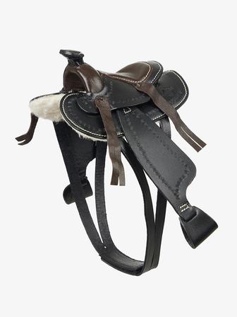 Toy Pony Western Saddle BLACK