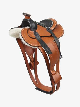 Toy Pony Western Saddle TAN
