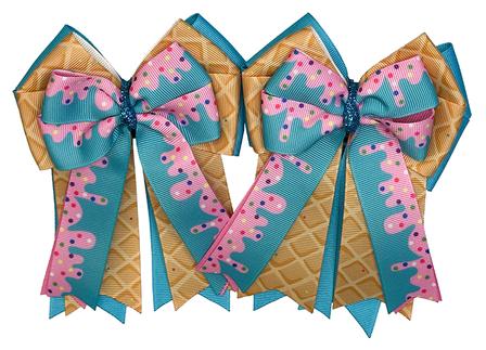 Blue Ice Cream Show Bows