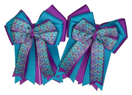 Purple and Teal Mermaid Show Bows