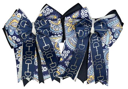 Navy Paisley Show Bows