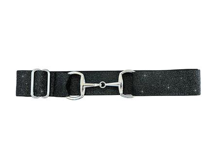 Elastic Belts in Solid Colors BLACK_GLITTER