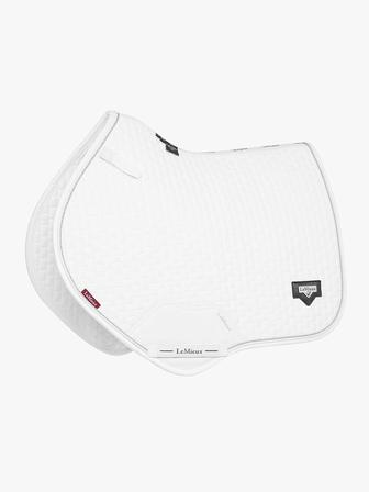 Puissance Suede Close Contact Saddle Pad WHITE