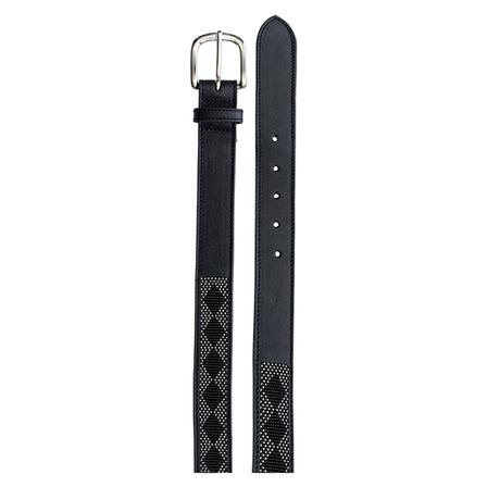 Estelle Hand Beaded Belt BLACK/SILVER