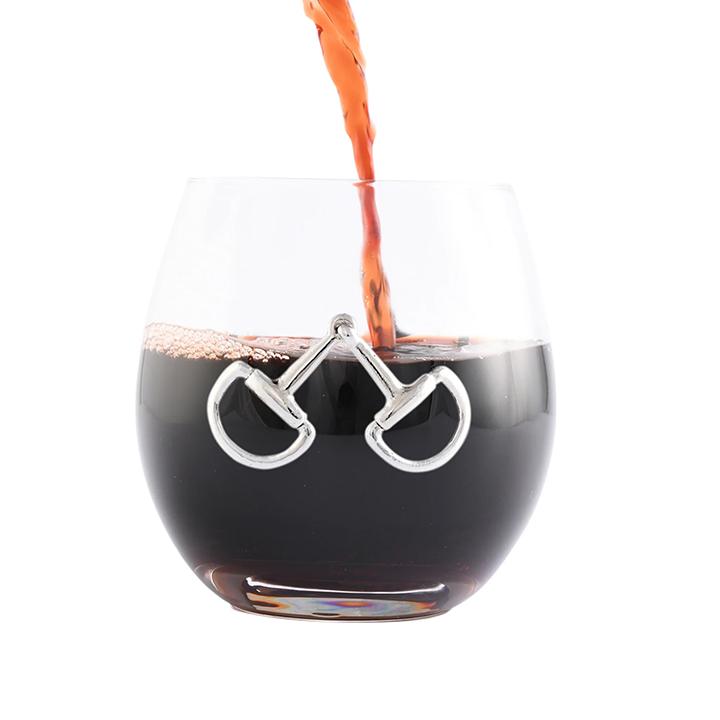 Equestrian Bit Stemless Wine Glass