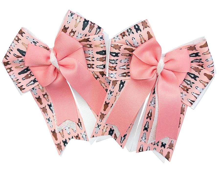 Pink Horse Head Show Bows