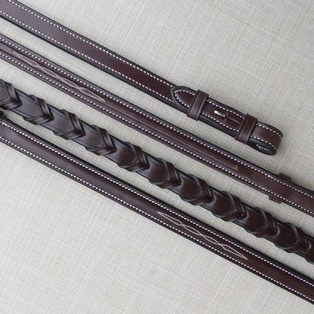 Round Raised Fancy Stitched Laced Reins