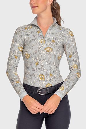 Dove Vintage Jacobean 1/4 Zip Long Sleeve Sun Shirt