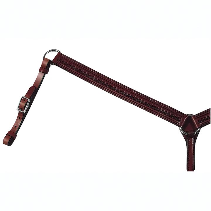 Straight Shell Tooled Breast Collar