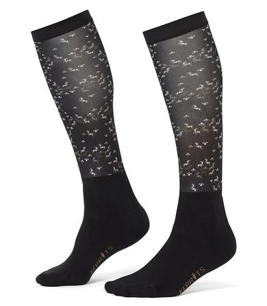 Dual Zone Equestrian Boot Sock BLACK_HAPPY_HERDS