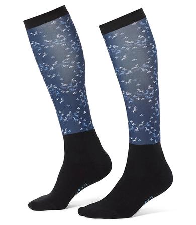 Dual Zone Equestrian Boot Sock LAPIS_HAPPY_HERDS