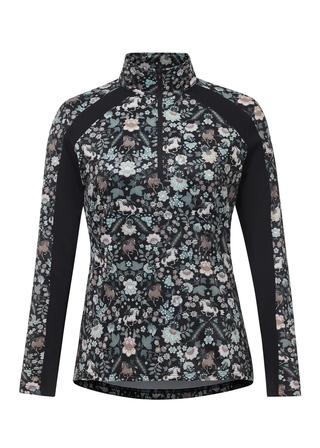 First Level Quarter Zip Stretch Fleece Tech Top BLACK_FAIRY_TALES