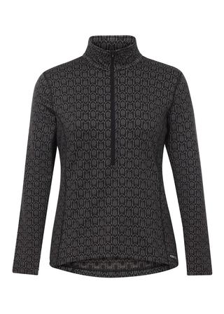 Snaffle Links Fleece Half Zip Top BLACK