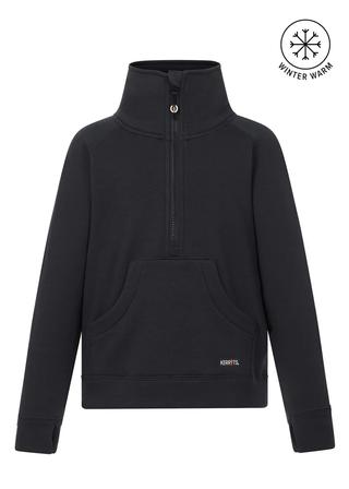 Kids Etched Equine Half Zip Sweatshirt BLACK