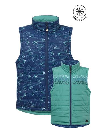Kids Ride the Wind Reversable Vest LAPIS/AQUALUXE
