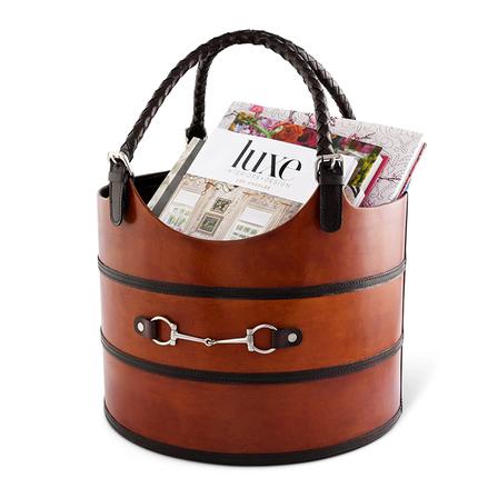Genuine Leather Magazine Holder with Bit
