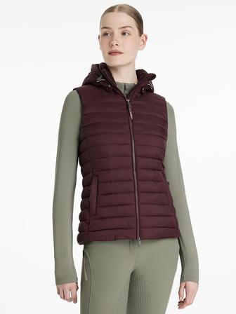 Rose Hooded Puffer Gilet DAMSON