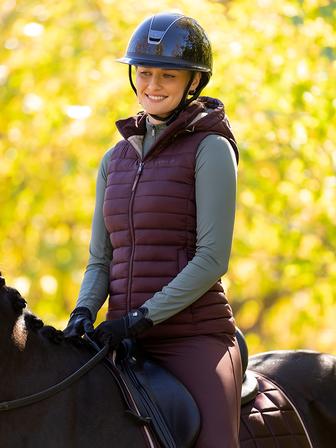 Rose Hooded Puffer Gilet