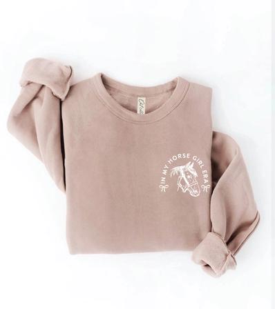 In My Horse Girl Era Sweatshirt TAN