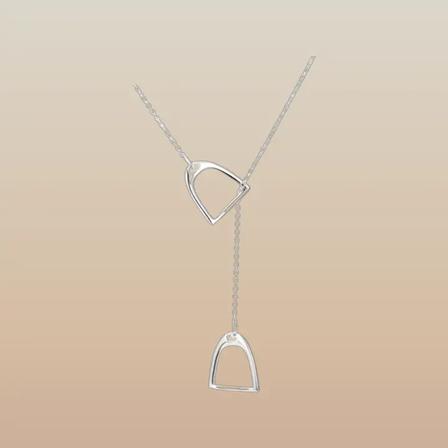 Sterling Silver Stirrup Necklace